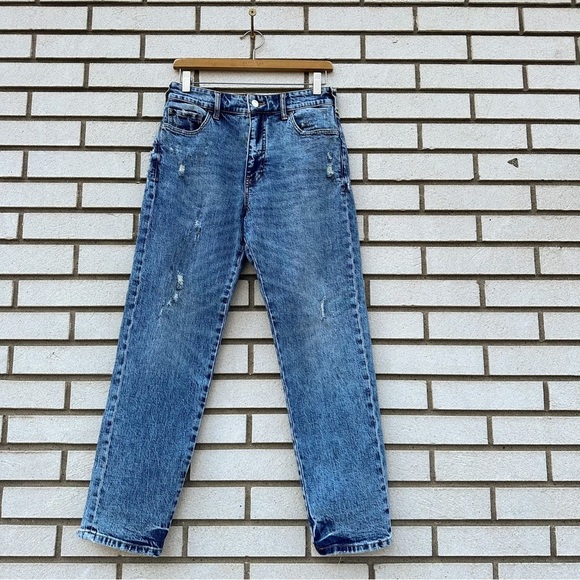 Anthropologie Pilcro Distressed High Waisted Mom Jeans - Picture 1 of 13